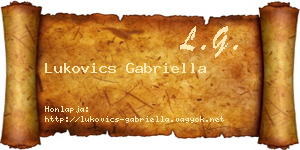 Lukovics Gabriella névjegykártya
