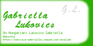 gabriella lukovics business card